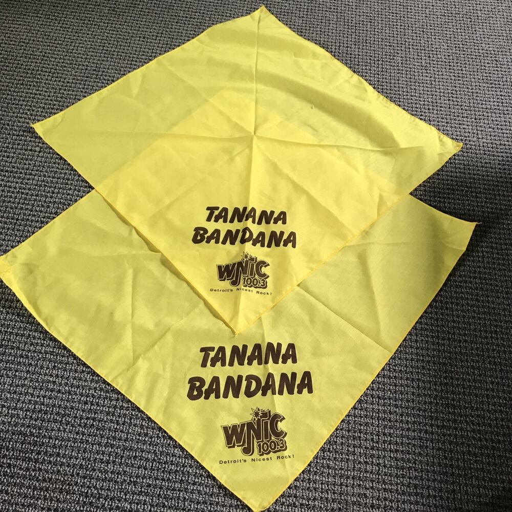 Detroit Tigers WNIC100.3 Frank‎ “Tanana Bandana” EUC VINTAGE